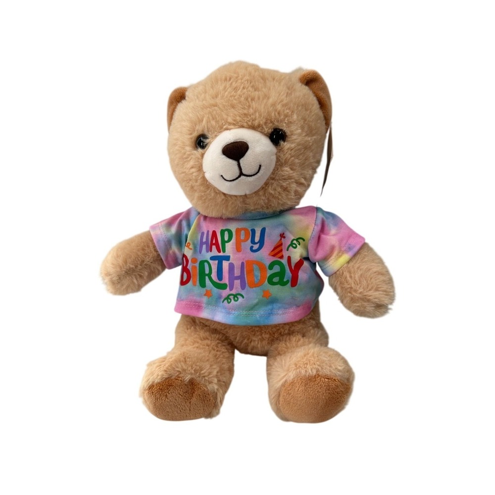 Happy Birthday Plush Teddy Bear Tie-Dye Shirt Way To Celebrate Giftable Walmart